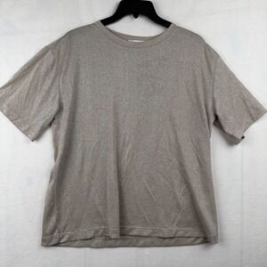 Mod‎ Ref Shimmer Top Women's Size S Short Sleeve Party Sparkle Crew Neck